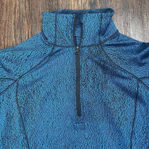 Lululemon Blue Marled Rush Hour 1/4 Zip Pullover Sweater Jacket Size 6 - Picture 3 of 7